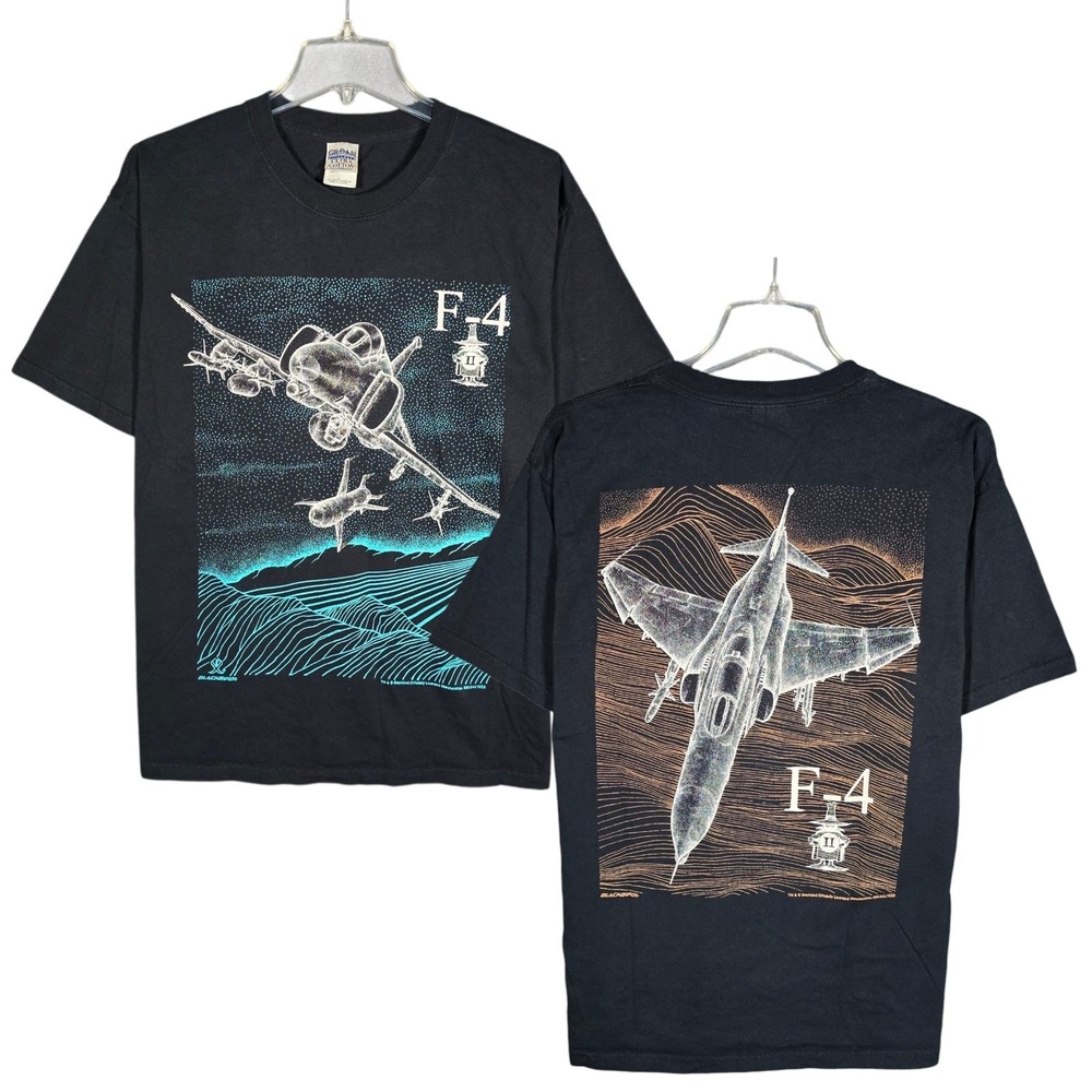 Vintage F-4 Phantom II T-Shirt Mens Large Interceptor Fighter Bomber Blackbird